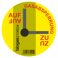 Kennzeichnung Gasabsperrung Gas Absperrarmatur TRAS120
