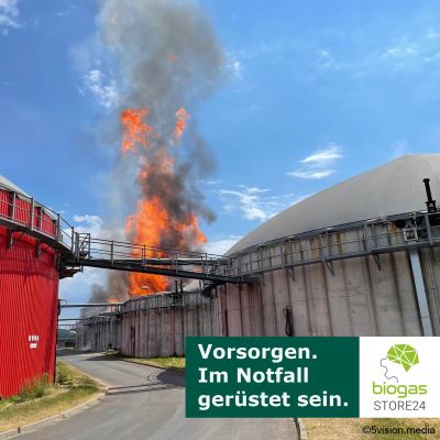 Brand in Biogasanlage in Altenstadt (Hessen) am 31.05.2022. Vorsorgen und im Notfall gerüstet sein.