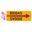 Aufkleber Rohrleitung Biogas gemäß § 29a BImSchG und DIN 2403 / TRAS 120 [Rohrleitungskennzeichnung / Anlagenkennzeichnung / Biogasanlagenkennzeichnung]