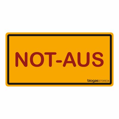 Not-Aus Aufkleber